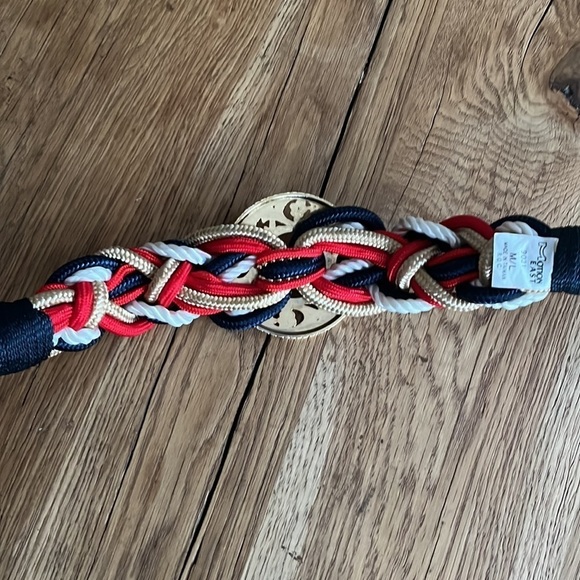 Motion East Vintage 80's 90's Twisted Multicoloured Rope Belt Sz M/L - Picture 4 of 6